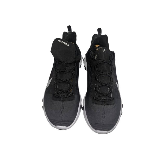 (2586) Nike React Element 55 Shoes Sneakers Men's Size 11.5 Black White EUC - Picture 1 of 7